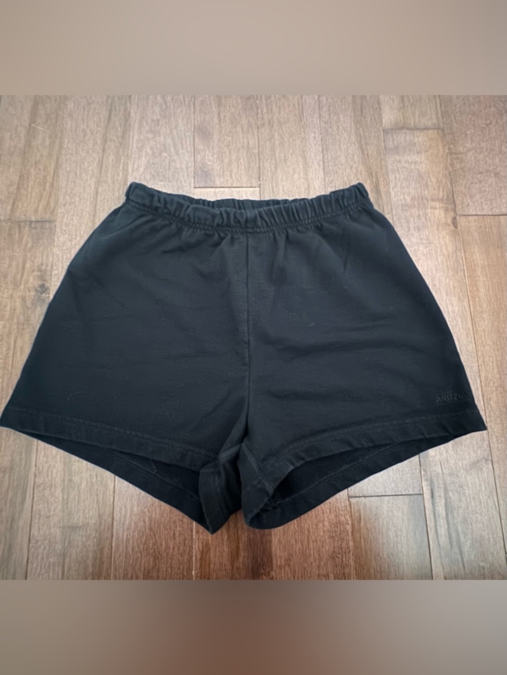 Aritzia Black Elastic High Waisted Shorts